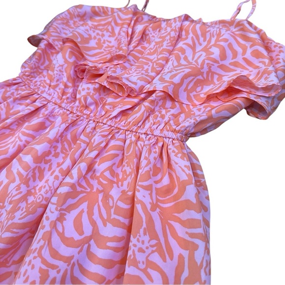 Lilly Pulitzer x Target Jungle Orange Strapless Ruffle Dress Size S NWT - Picture 14 of 15